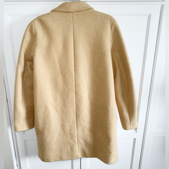 Zara Cotton Blend Double Breasted Camel Trench Coat Sz Medium Soft Single Button - Picture 4 of 16